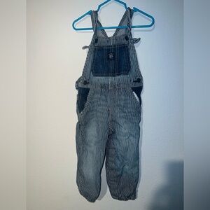GAP Blue and White Striped Overalls